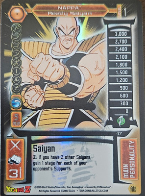 Score 2005 DBZ ReZ TCG Nappa Ready Saiyan #47 Foil LP