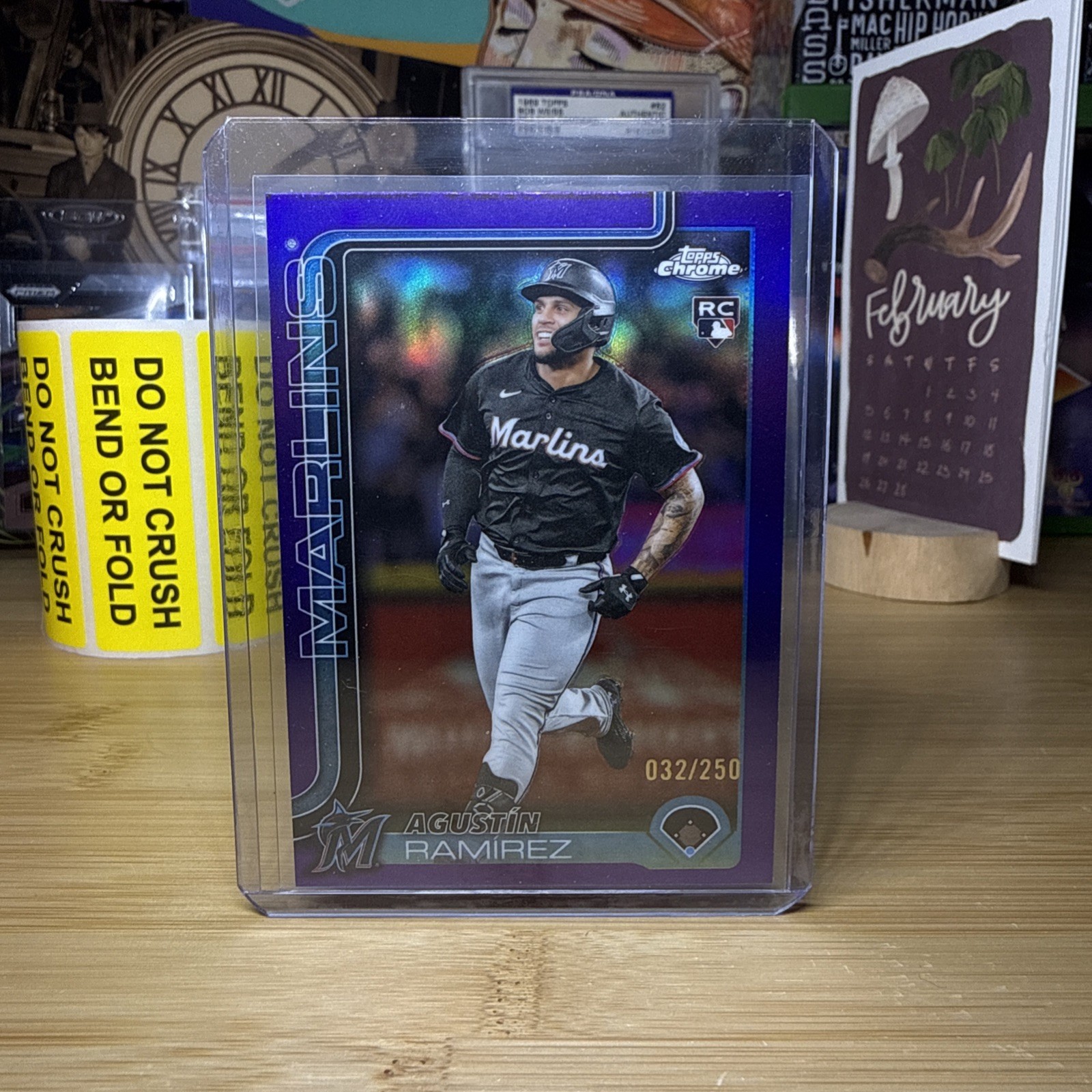 2025 Topps Chrome Update Agustin Ramirez Purple Refractor /250 #USC200 RC
