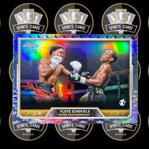2024 Topps Chrome Boxing 97 Floyd Schofield Boxing Glove Refractor SP /75