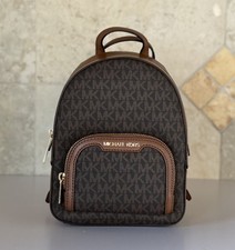 MICHAEL KORS JAYCEE XS MINI CONVERTIBLE ZIP POCKET BACKPACK MK BROWN