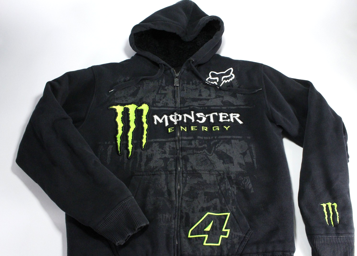 Fox Racing x Monster Energy Ricky Carmichael Full Zip Hoodie Sz L