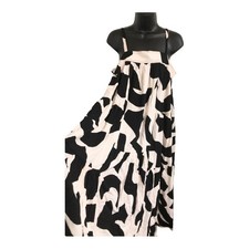 Anthropologie ATL Abel the Label cream black multi swing tent dress size XS new