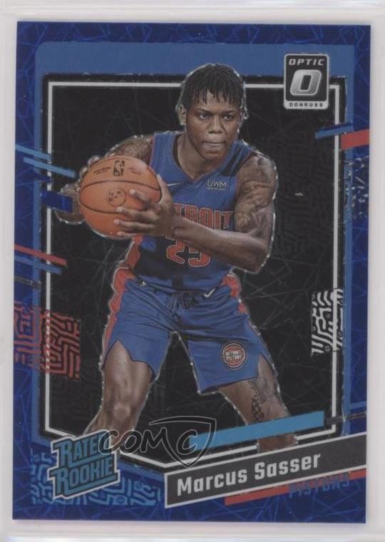 2023 Panini Donruss Optic Rated Blue Velocity Prizm Marcus Sasser #242 Rookie RC