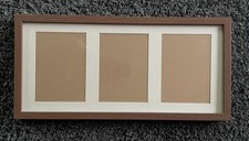 Bilderrahmen von Ikea, Ribba, braun, 25,5 x 52, 5cm, 3er Passepartout 12 x 17 cm