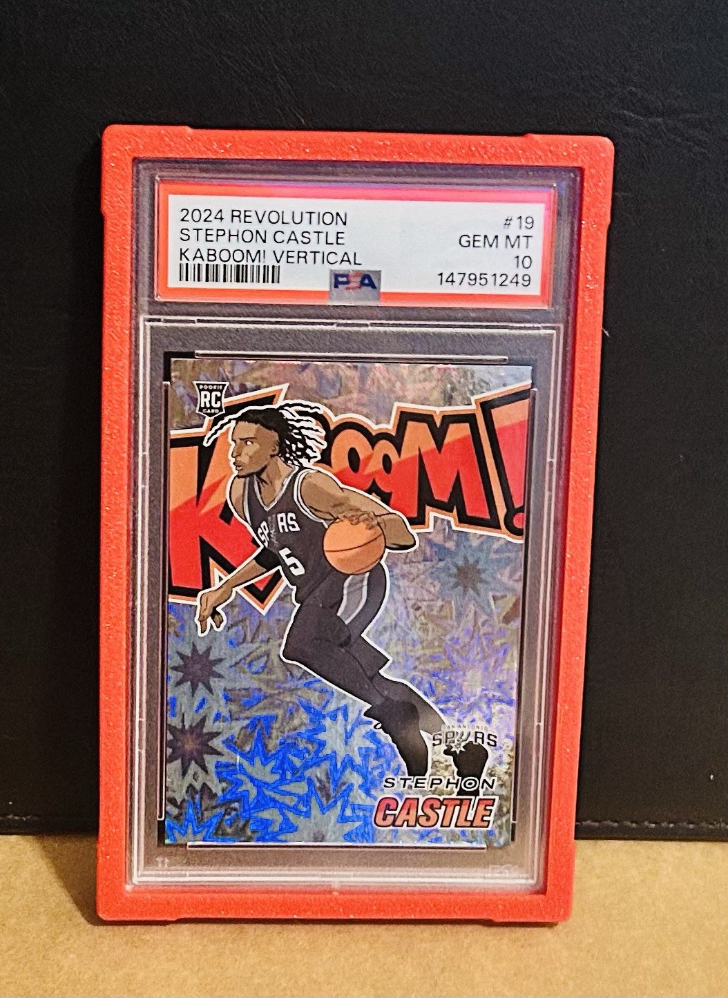 2024 Revolution-STEPHON CASTLE #19 Vertical Kaboom (RC) PSA 10 New Slab POP 18