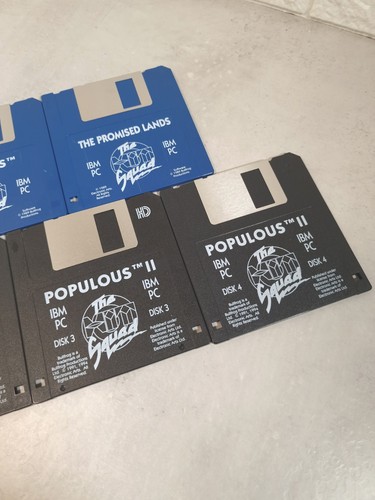 Vintage Populous and the Promised Lands Popukous 2 IBM PC Floppy Disk PC Game - Picture 5 of 5