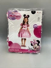 Minnie Mouse Girls Costume Disguise Size M (3t-4t) New