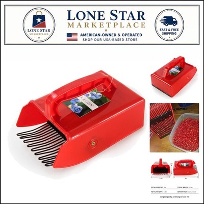 Efficient Plastic Blueberry Picker Scoop with Ergonomic Handle - 9'' x 5.5''