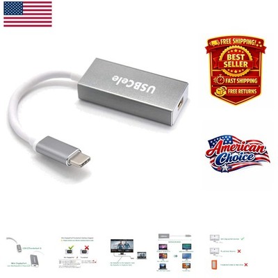 Lightweight USB-C Adapter to Mini DisplayPort, Perfect for 4K Gaming and More