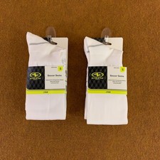 Athletic Works Youth Small Shoe Size 10-4.5 White Soccer Socks 4 Pairs NWT