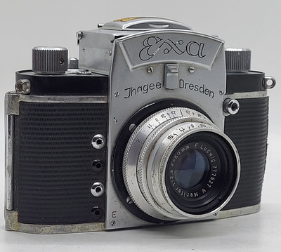 Exakta Exa Ihagee Dresden 35mm Film Camera w/E Ludwig Meritar 50mm