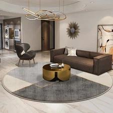 Luxury Bohemian Velvet Area Mat - Soft, Machine Washable, Non-Slip Round Mat Fea