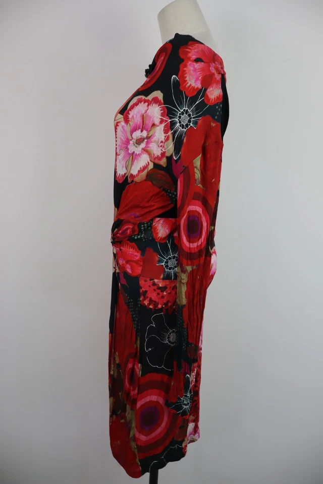 DESIGUAL VESTITO DONNA TG. L WOMAN CASUAL VINTAGE DRESS ABITO FLOREALE - Immagine 3 di 4