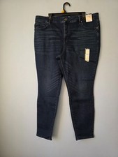 NEW TerraSky PLUS Women  s Skinny Jeans 18 Blue Dark Wash High Rise NWT