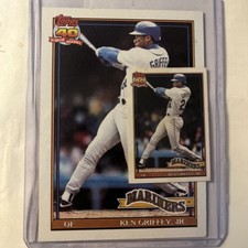 1991 Topps Micro # 36 And Base Card # 790 Ken Griffey Jr. (2 Cards)