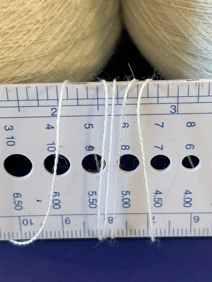 Lot 2 Spool Cone Peru LACE Soft Super Baby Alpaca Yarn 2lb 4oz 1046gr 0012 White - Image 4 of 4