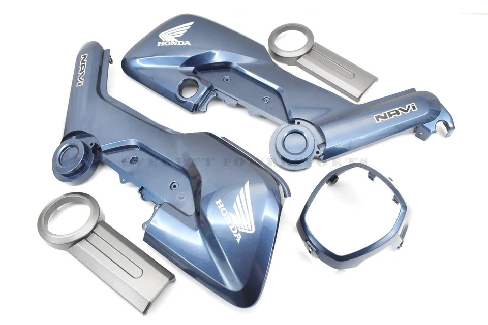 Kit de carenagem plástico NAVi 22-25 azul metálico conjunto de painel colorido OEM Honda#S381 - Imagem 2 de 4