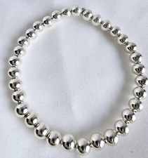 Sterling Silver Stretch Bracelet Hand Made Women's Silver Bracelet 6 mm Balls  