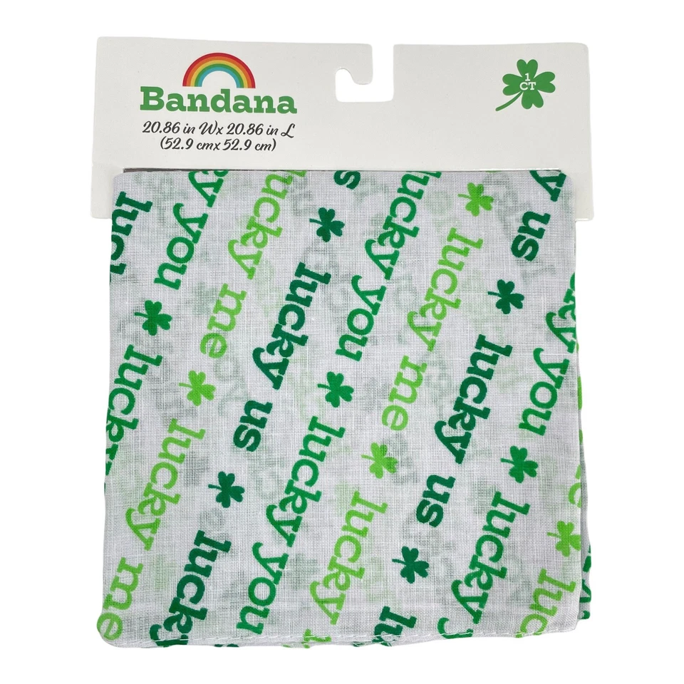 Lot of 2 St Patrick's Day Bandana Handkerchief Dog Scarf Lucky Shamrock Cotton  - Image 2 of 4