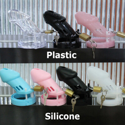 Plastic/Silicone Male Chastity Device Belt Small/Large Locking Belt Cage CB6000