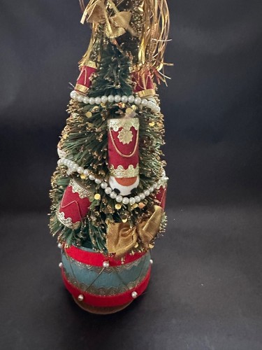 Pennello bottiglia glitter musicale girevole vintage albero di Natale soldati giapponesi - Foto 8 di 14