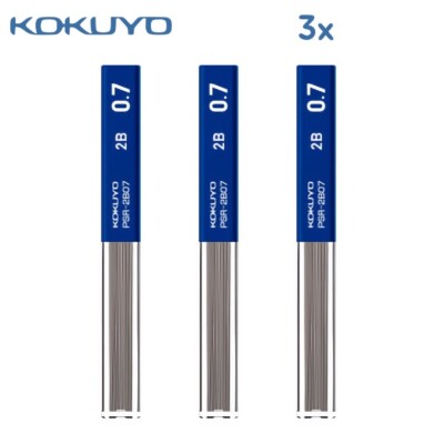 Kokuyo Mine Ricambio per Matite Meccaniche   0.7 mm   2B   Set di 3