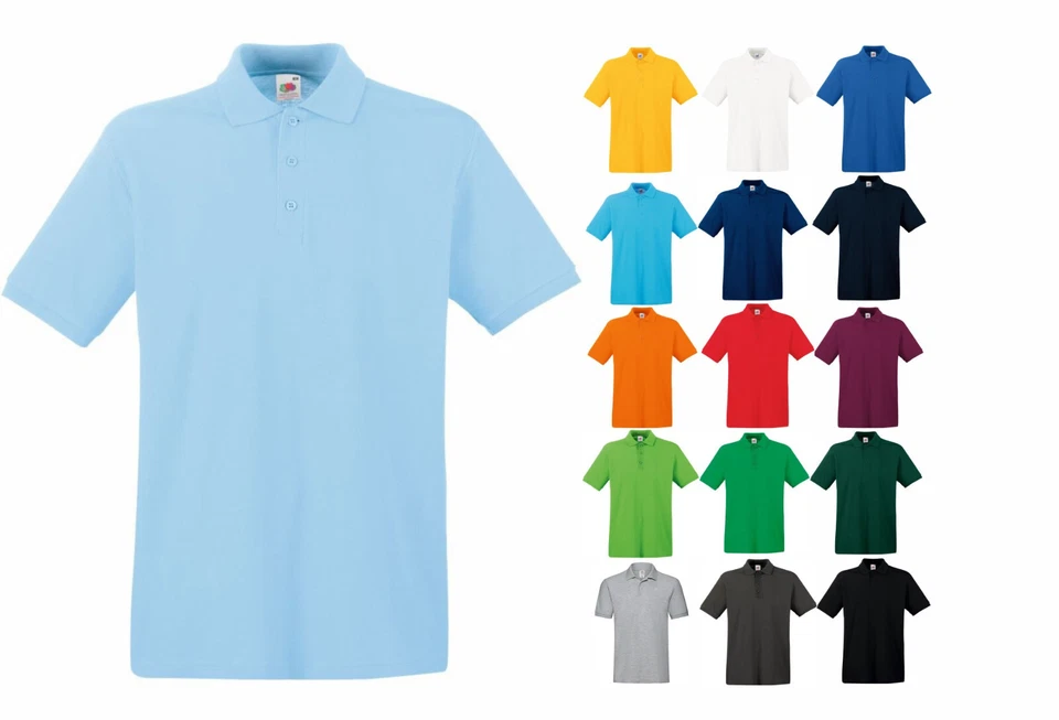 Fruit of the Loom Premium Polo 100% Baumwolle Gr. S M L XL XXL 3XL Poloshirt - Bild 1 von 1