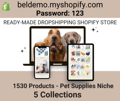 READY-MADE DROPSHIPPING Shopify Store - 1530 Products - Pets supplies niche - Image 1 of 3