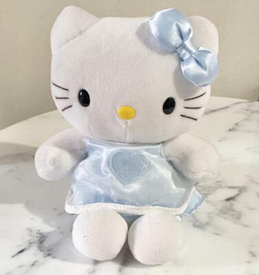 VTG 90s HELLO KITTY PLUSH ANGEL WINGS WITH BLUE HEART w