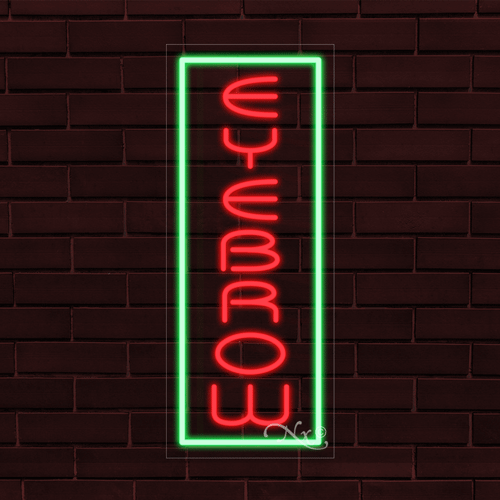 NEW "EYEBROW" w/BORDER VERTICAL 30x12x1 INCH LED FLEX WINDOW INDOOR SIGN 31555 - Picture 1 of 1