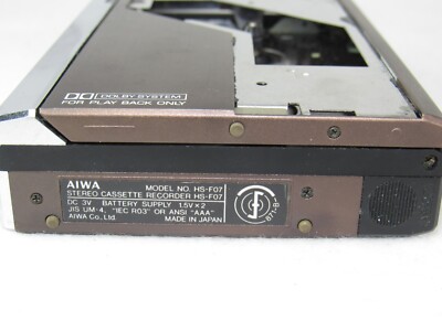 VTG AIWA HS-F07 WALKMAN METAL CASSETTE PLAYER NOT WORKING - FOR