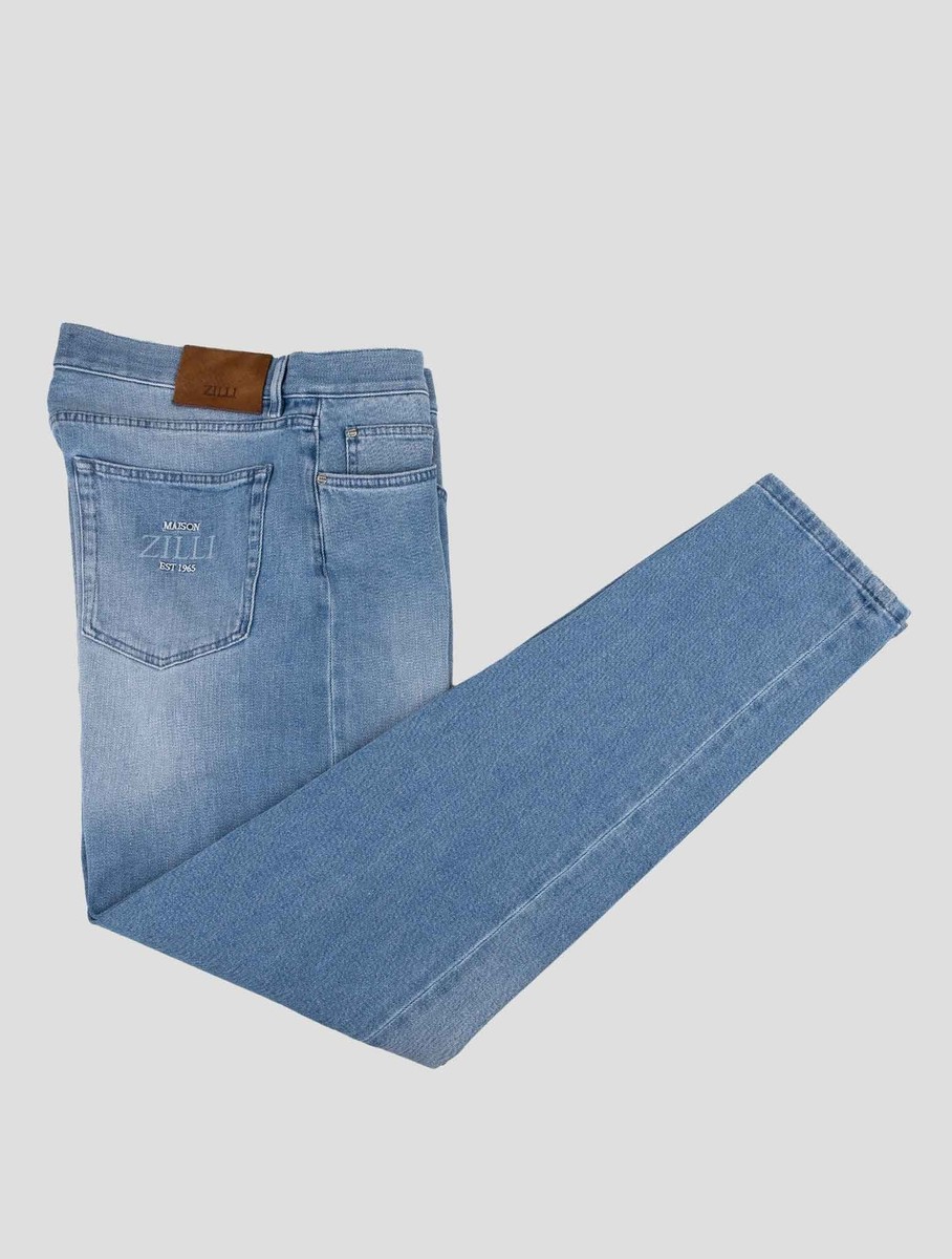 シビリゼ 38サイズ　ジョグジーンズシャツ91207-93 lady SSBL lsquare NEW ZILLI LIGHT BLUE COTTON EA JEANS US 38 - EU 54 ZJZ3 | eBay