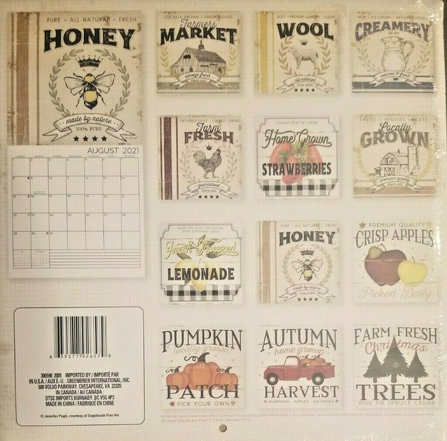 farmers market calendar 2021 Farmers Market Wall Calendar 2021 Set Of 2 For Sale Online Ebay farmers market calendar 2021