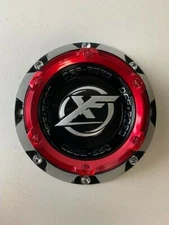 XF OFF-ROAD C-969-2 Gloss Black w/Red Top Wheel Center Cap