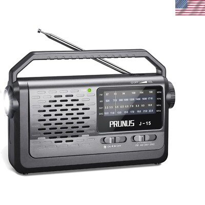 Weather & News Radio - NOAA AM FM with Crystal Clear Sound & Flashlight