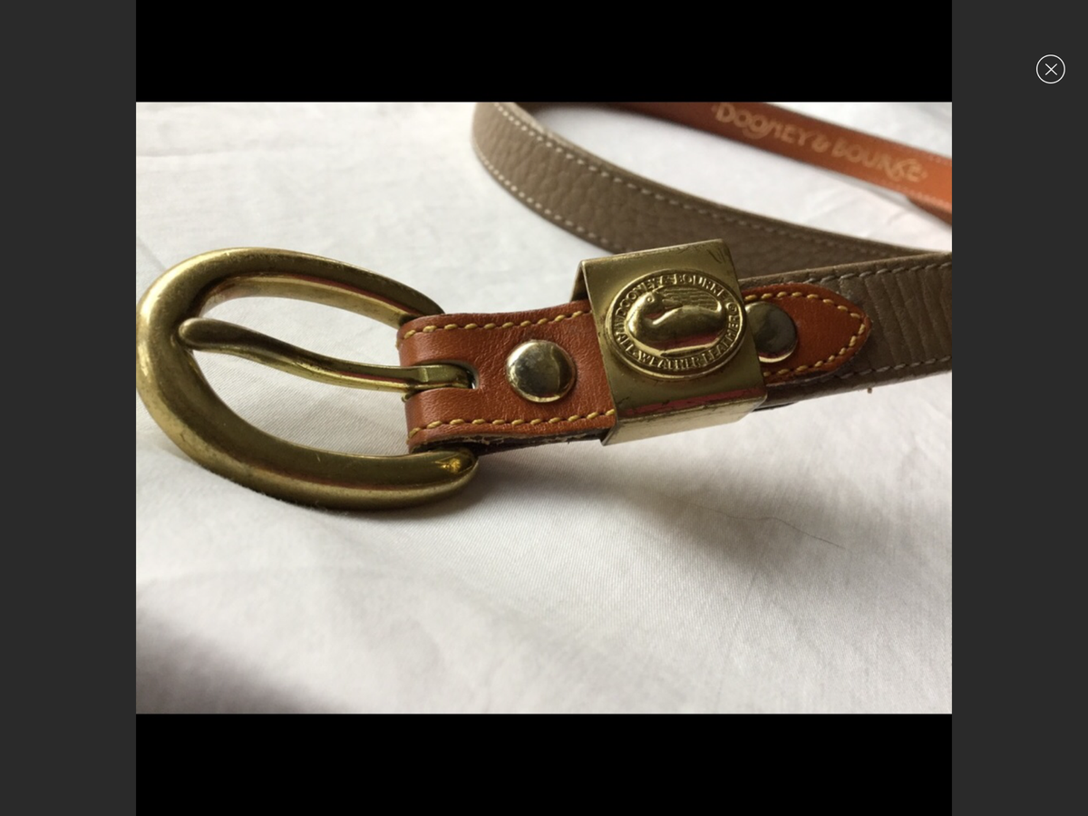 Dooney & Bourke Leather Belt Taupe/British Tan M Vintage DOONEY & BOURKE BELT Bag SHOULDER Bag FANNY Pack  main image 4