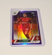 2022/23 Topps Chrome UEFA CC Purple/Gold Seismic Refractor Fabio Carvalho 