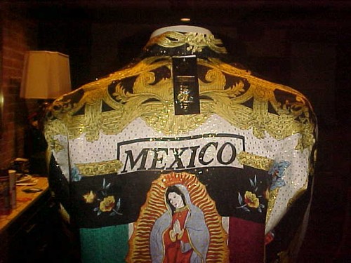 NWT MEN'S CREME DE SILK METALLIC SILK SHIRT WESTERN GUADALUPE THEME SIZE MEDIUM - Bild 8 von 10
