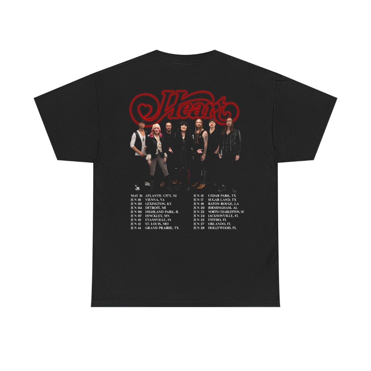 Heart Band TShirt, Vintage 70s 80s 90s Rock Tee, Classic Tour
