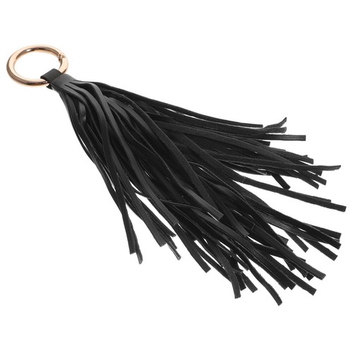 Charm Leather Tassels Leather Tassel Car Key Holder Fringed Bag - Picture 9 of 12