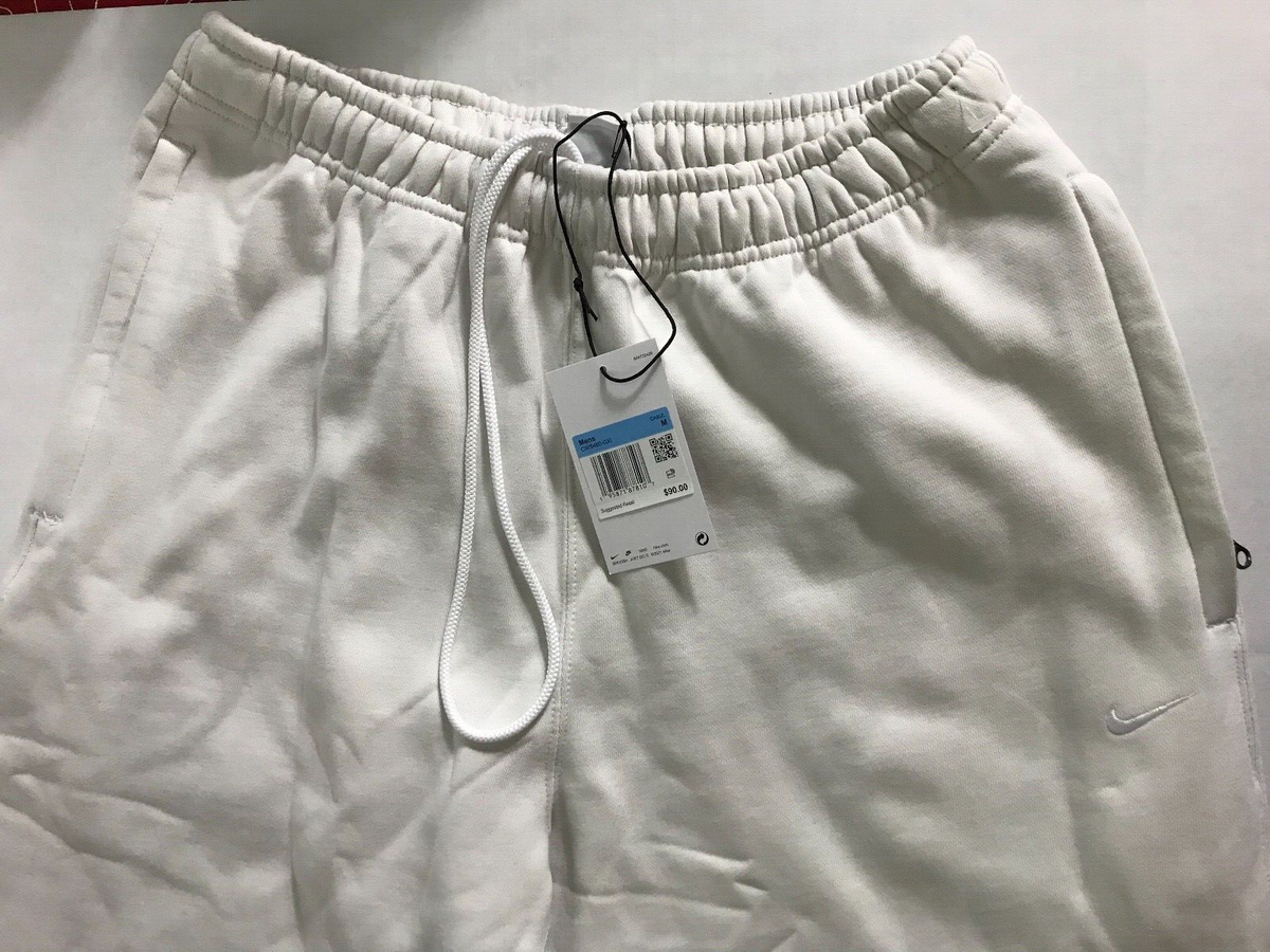 Nike Solo Swoosh Fleece Pants Phantom White CW5460-030 Men’s Size Medium