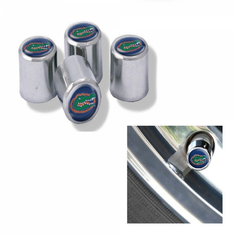 florida gators ncaa college logo chrome car auto tire valve stem caps