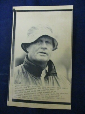 1987 PGA Jack Nicklaus British Open @ Murfield Vintage Wire Press Photo
