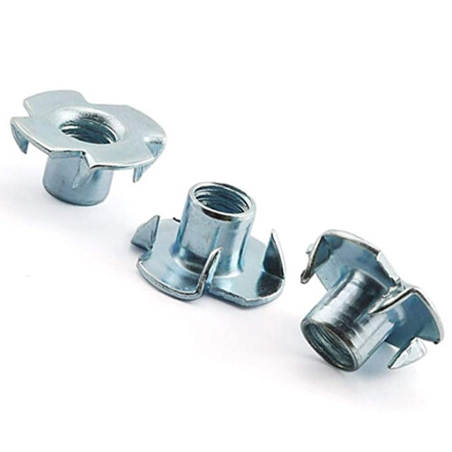 10x M8 Captive T Nuts Pronged Insert Blind Tee Nut for Fixing in Wood 10x M8 Captive T Nuts Pronged Insert Blind Tee Nut for Fixing in Wood