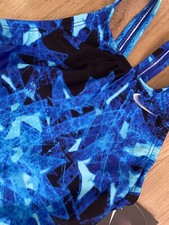 NWT NIKE 26 GEMSTONE Fastback Blue Girl 10 Swimsuit One Piece   