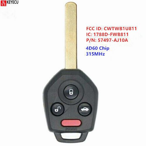 CWTWB1U811 for Subaru Legacy Outback 2011 12 13 2014 Remote Key Fob 315MHz 4D60 - Picture 1 of 2