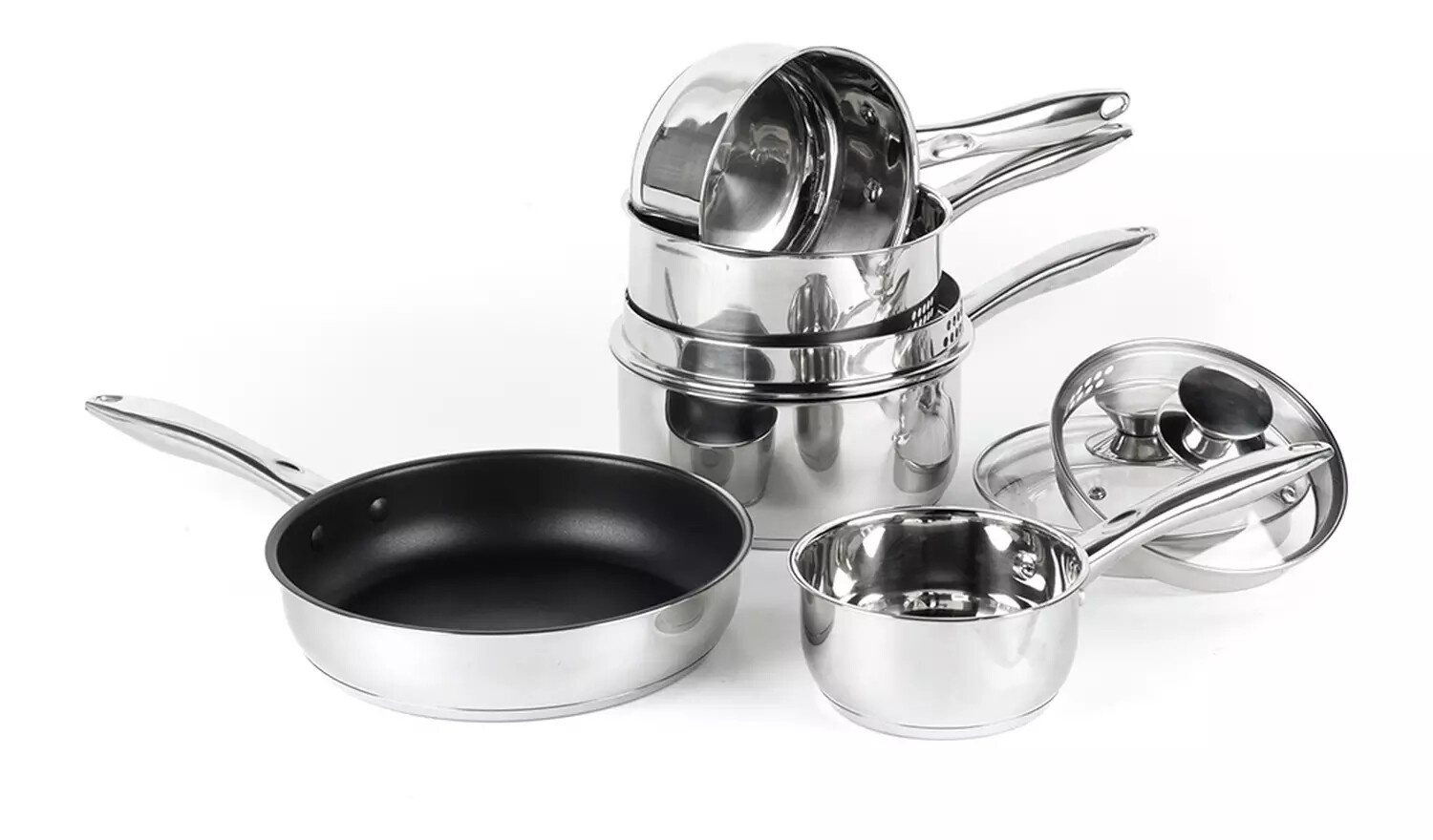 Russell Hobbs 5 Piece Stainless Steel Pan Set eBay
