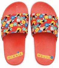Disney Store Minnie Mouse Slides Girls Size 13/1 Floral Sandals Slides Swimwea