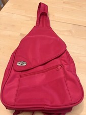 Backpack Has A Zipper Inside And 2 Outside, Split Strap For Shoulder Or Single .
