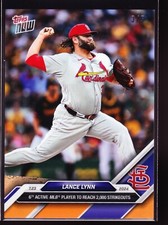 Lance Lynn St. Louis Cardinals vs Pirates 2024 Topps Now #460 ORANGE Parallel /5